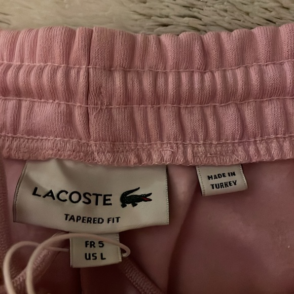 Lacoste *NWT* Tapered Fit Sweats/Joggers in Large Pink - Picture 5 of 15